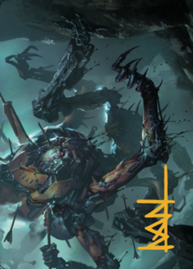 Scrapwork Rager Art Card (Gold-Stamped Signature) [The Brothers' War Art Series] Magic: The Gathering