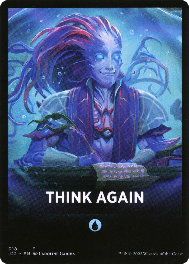 Think Again Theme Card [Jumpstart 2022 Front Cards] Magic: The Gathering