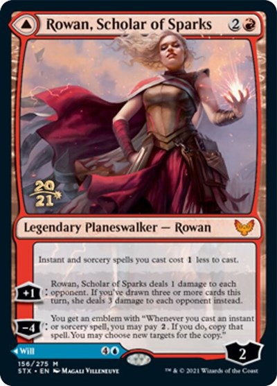 Rowan, Scholar of Sparks // Will, Scholar of Frost [Strixhaven: School of Mages Prerelease Promos] Magic: The Gathering