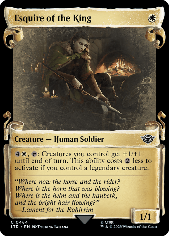 Esquire of the King [The Lord of the Rings: Tales of Middle-Earth Showcase Scrolls] Magic: The Gathering