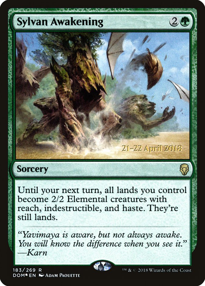 Sylvan Awakening [Dominaria Prerelease Promos] Magic: The Gathering