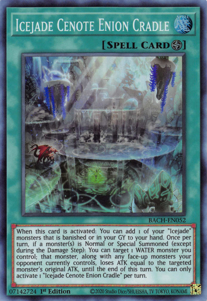 Icejade Cenote Enion Cradle [BACH-EN052] Super Rare - Yugioh Cards For Your TCG Needs!