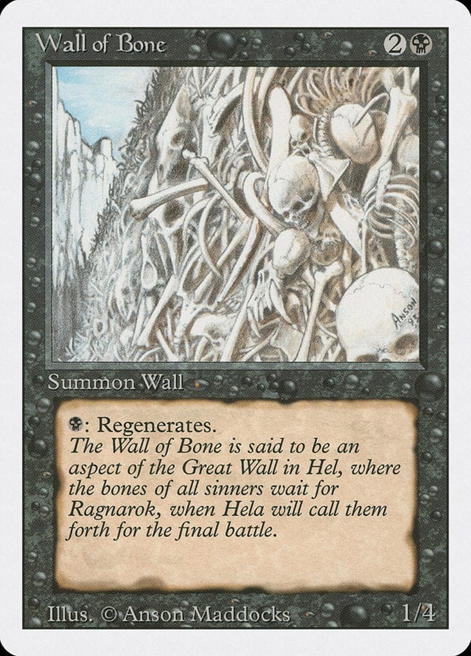 Wall of Bone [Revised Edition] Magic: The Gathering