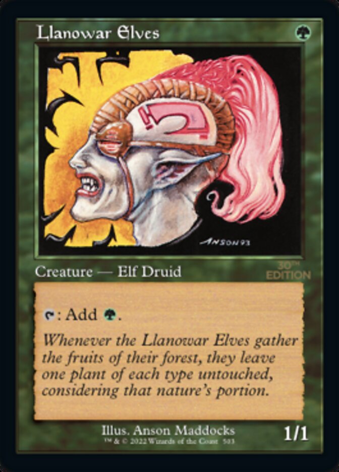 Llanowar Elves (Retro) [30th Anniversary Edition] Magic: The Gathering