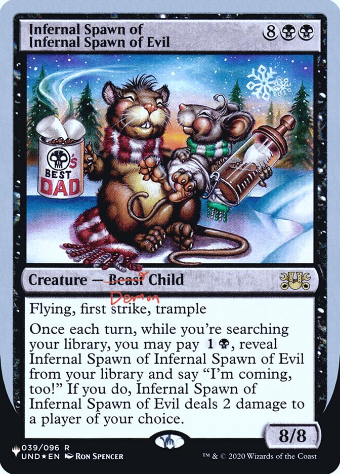 Infernal Spawn of Infernal Spawn of Evil (Unfinity Foil Edition) [The List] Magic: The Gathering
