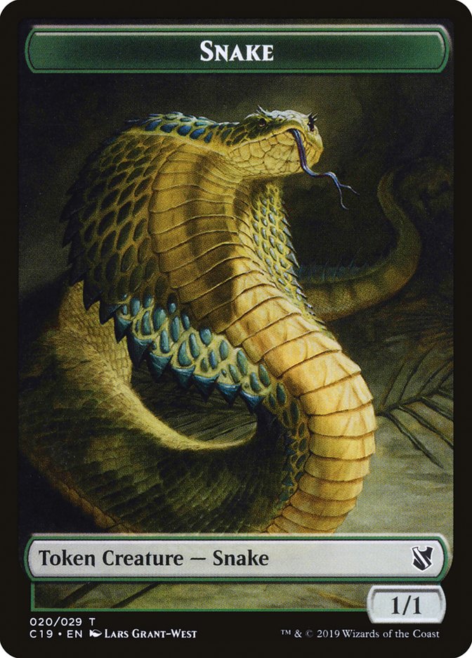Plant // Snake Double-Sided Token [Commander 2019 Tokens] Magic: The Gathering