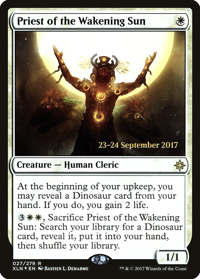 Priest of the Wakening Sun [Ixalan Prerelease Promos] Magic: The Gathering