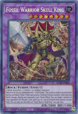 Fossil Warrior Skull King [BLAR-EN006] Secret Rare- Yugioh Cards For Your TCG Needs!