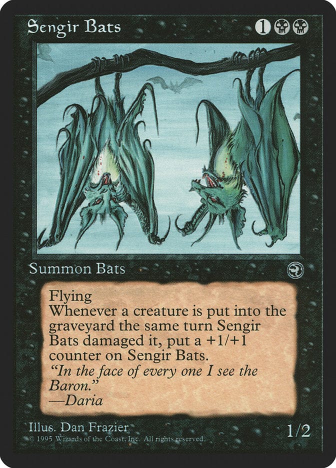 Sengir Bats (Daria Flavor Text) [Homelands] Magic: The Gathering