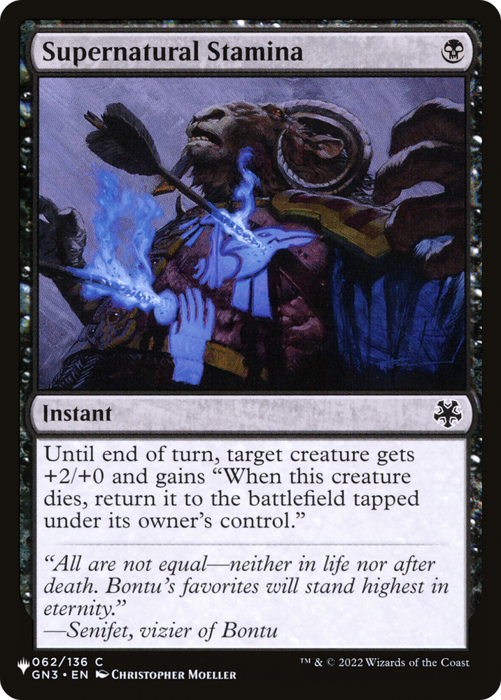 Supernatural Stamina [The List] Magic: The Gathering