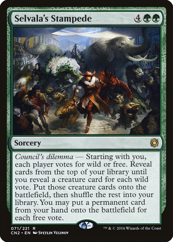 Selvala's Stampede [Conspiracy: Take the Crown] Magic: The Gathering
