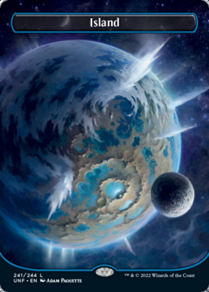 Island (241) (Orbital Space-ic Land) [Unfinity] Magic: The Gathering