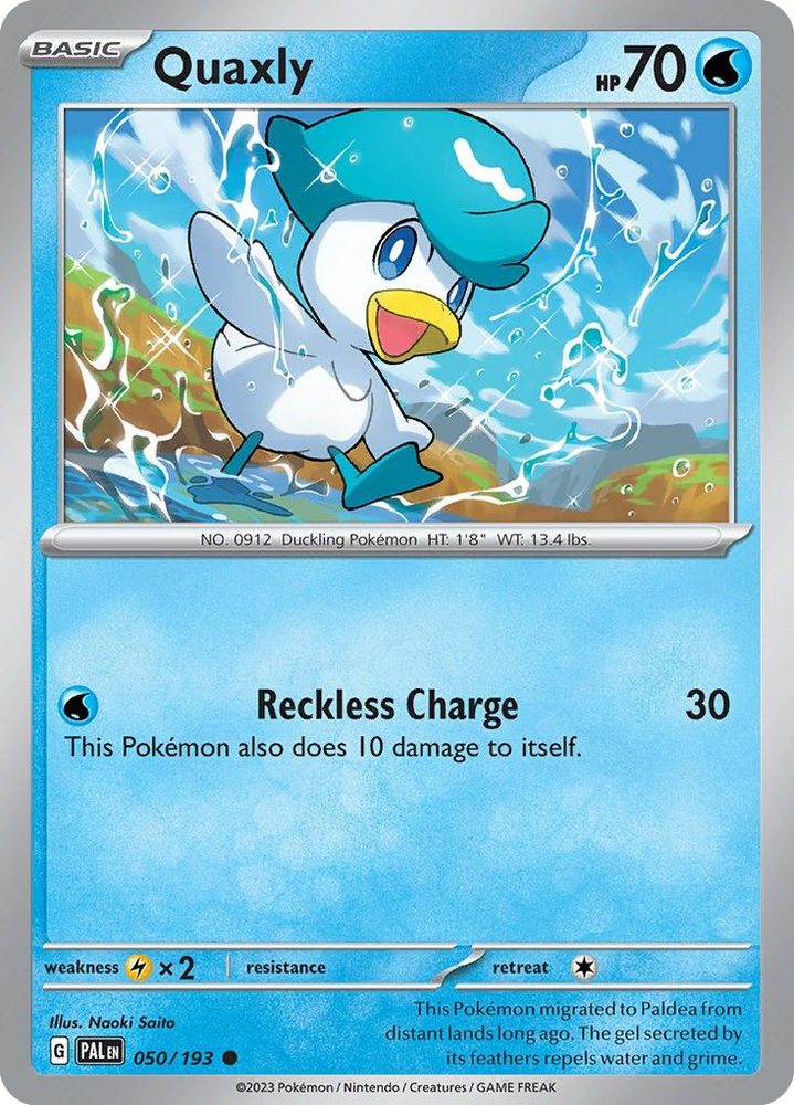 Quaxly (050/193) (Theme Deck Exclusive) [Scarlet & Violet: Paldea Evolved] Pokémon