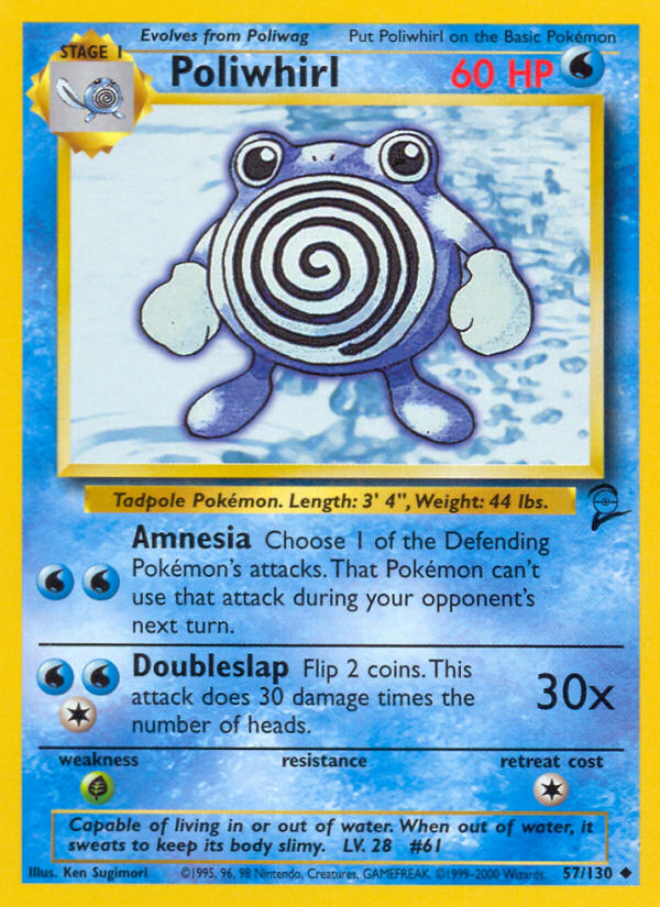 Poliwhirl (57/130) [Base Set 2] Pokémon