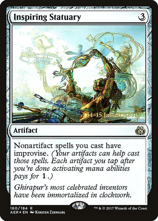 Inspiring Statuary [Aether Revolt Prerelease Promos] Magic: The Gathering