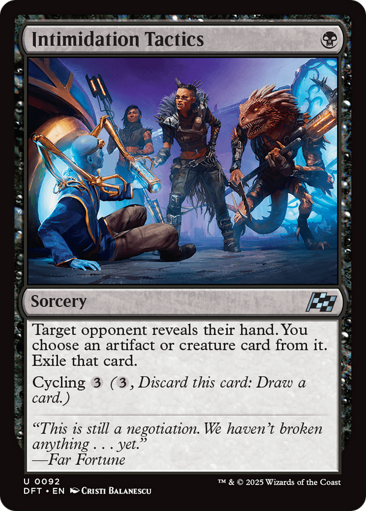 Intimidation Tactics [Aetherdrift] Magic: The Gathering