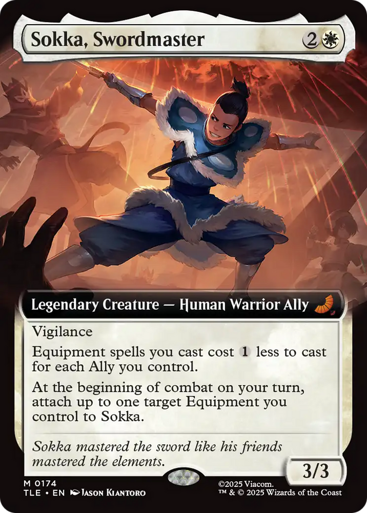 Sokka, Swordmaster (Extended Art) [Avatar: The Last Airbender: Eternal-Legal] Magic: The Gathering