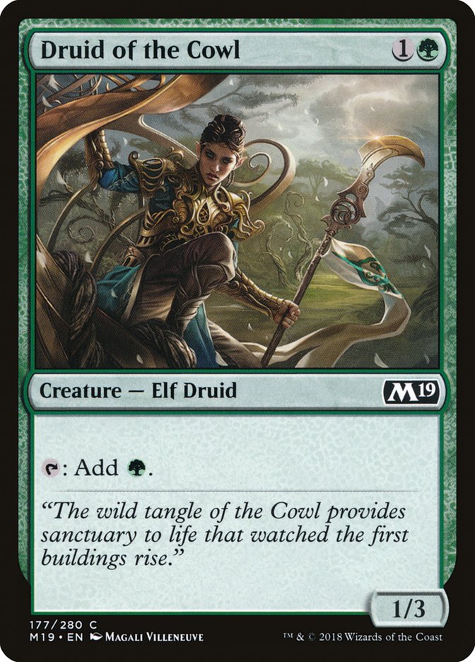 Druid of the Cowl [Core Set 2019] Magic: The Gathering