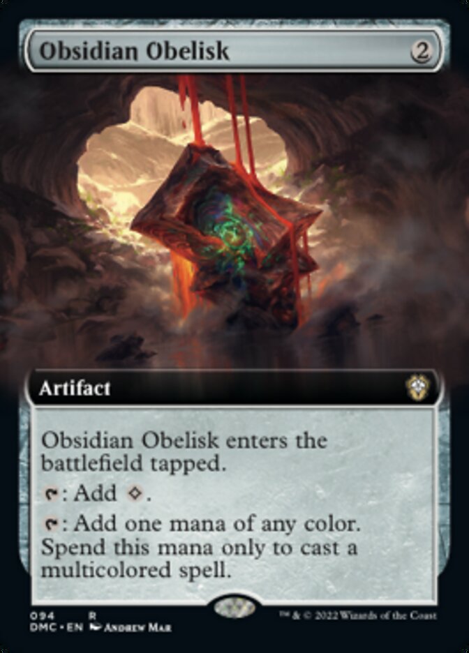 Obsidian Obelisk (Extended Art) [Dominaria United Commander] Magic: The Gathering