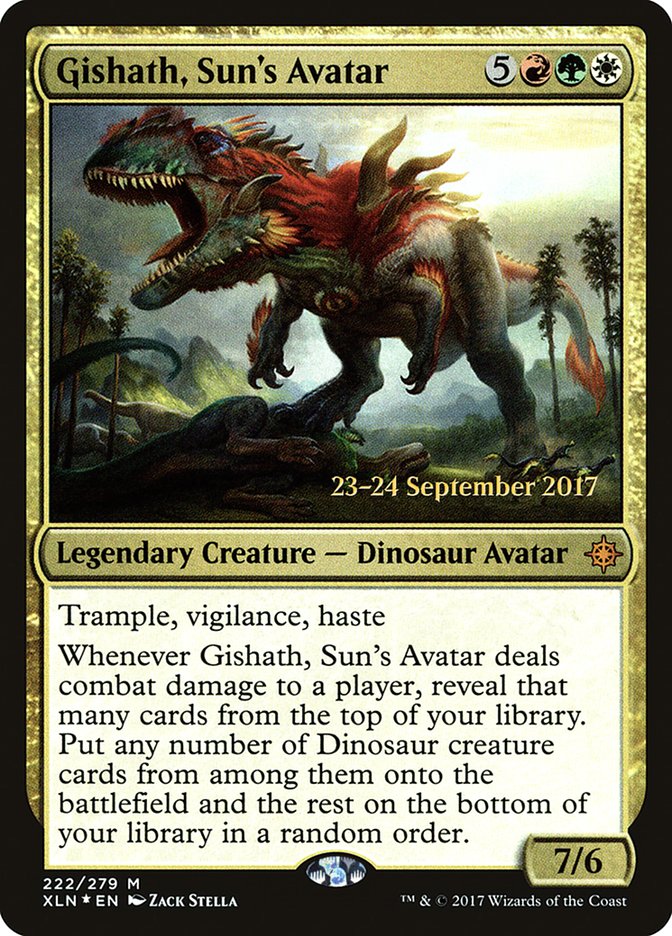 Gishath, Sun's Avatar [Ixalan Prerelease Promos] Magic: The Gathering