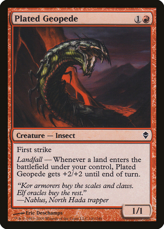 Plated Geopede [Zendikar] Magic: The Gathering