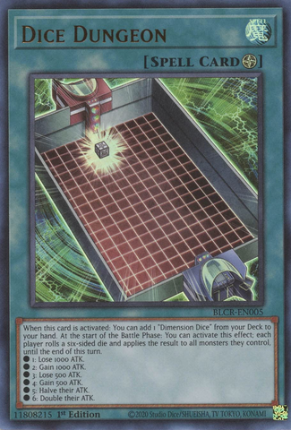 Dice Dungeon [BLCR-EN005] Ultra Rare - Yugioh Cards For Your TCG Needs!