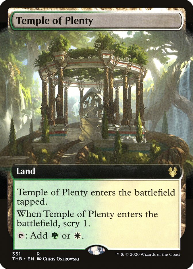 Temple of Plenty (Extended Art) [Theros Beyond Death] Magic: The Gathering