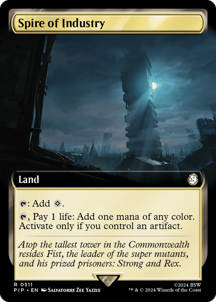 Spire of Industry (Extended Art) [Fallout] Magic: The Gathering