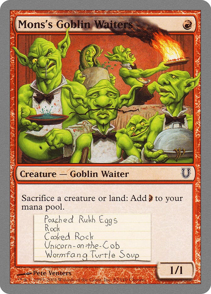 Mons's Goblin Waiters [Unhinged] Magic: The Gathering