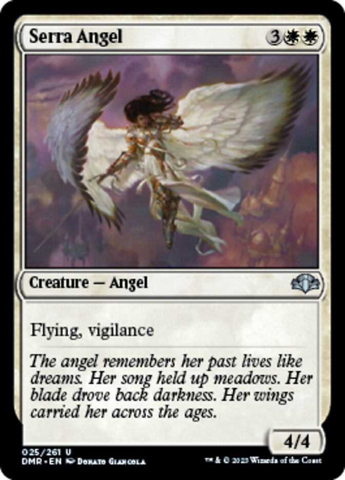 Serra Angel [Dominaria Remastered] Magic: The Gathering