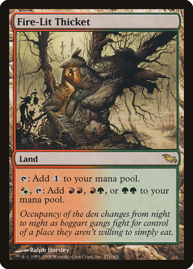 Fire-Lit Thicket [Shadowmoor] Magic: The Gathering