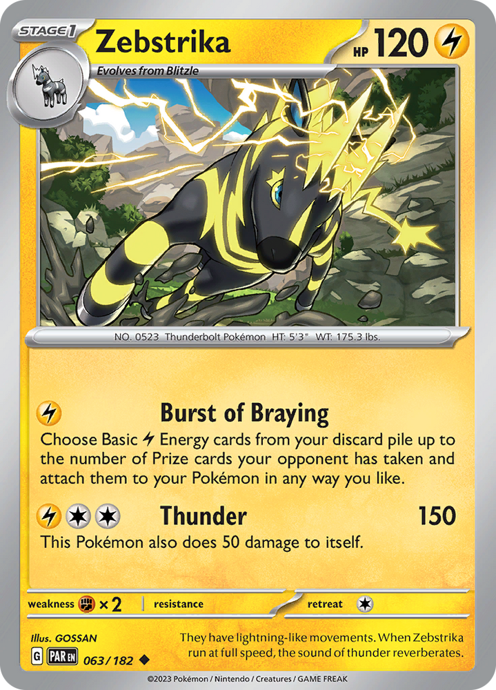 Zebstrika (063/182) [Scarlet & Violet: Paradox Rift] Pokémon