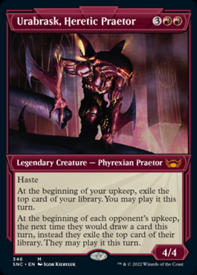 Urabrask, Heretic Praetor (Showcase Art Deco) [Streets of New Capenna] Magic: The Gathering