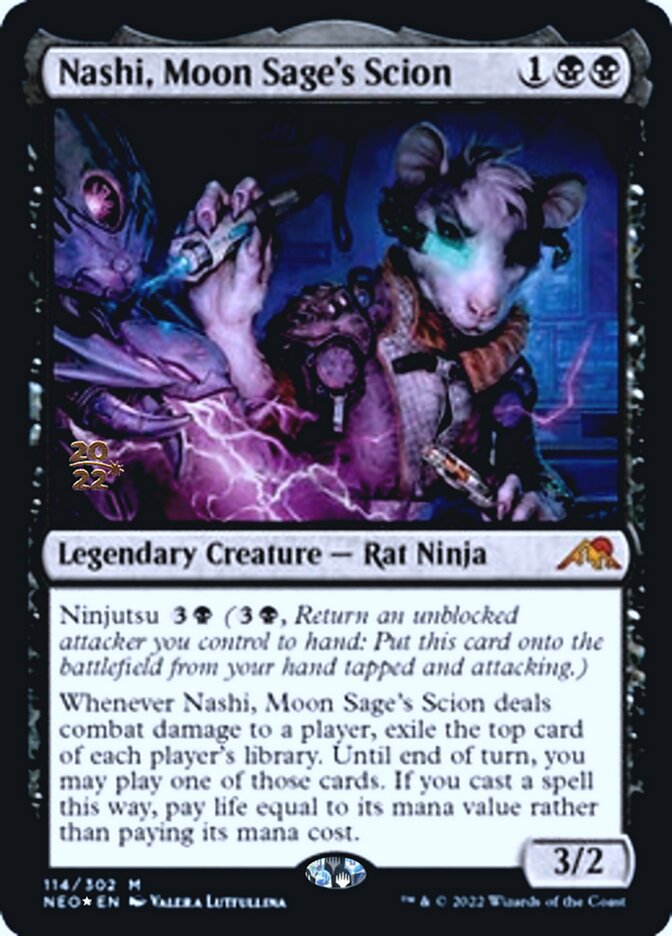 Nashi, Moon Sage's Scion [Kamigawa: Neon Dynasty Prerelease Promos] Magic: The Gathering