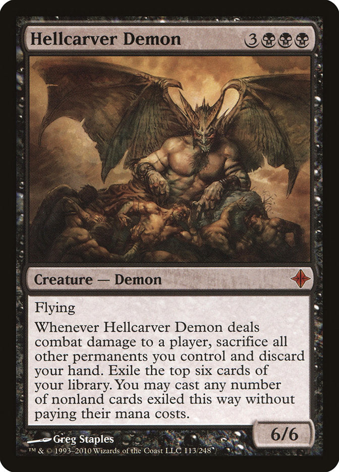 Hellcarver Demon [Rise of the Eldrazi] Magic: The Gathering
