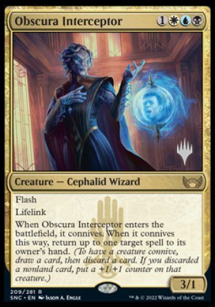 Obscura Interceptor (Promo Pack) [Streets of New Capenna Promos] Magic: The Gathering