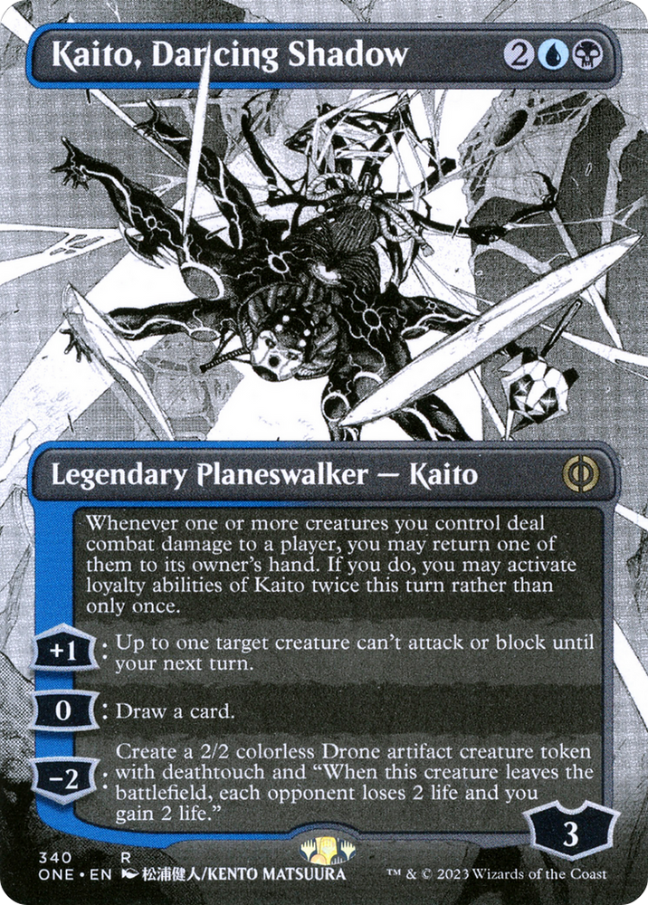Kaito, Dancing Shadow (Borderless Manga) [Phyrexia: All Will Be One] Magic: The Gathering