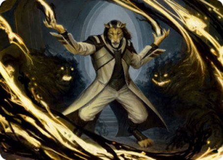 Leonin Lightscribe Art Card [Strixhaven: School of Mages Art Series] Magic: The Gathering