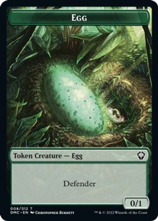 Snake // Egg Double-Sided Token [Dominaria United Commander Tokens] Magic: The Gathering