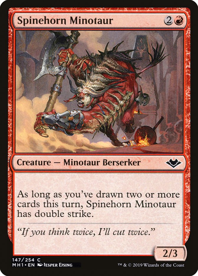 Spinehorn Minotaur [Modern Horizons] Magic: The Gathering