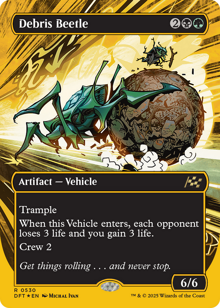 Debris Beetle (Borderless) (First-Place Foil) [Aetherdrift] Magic: The Gathering