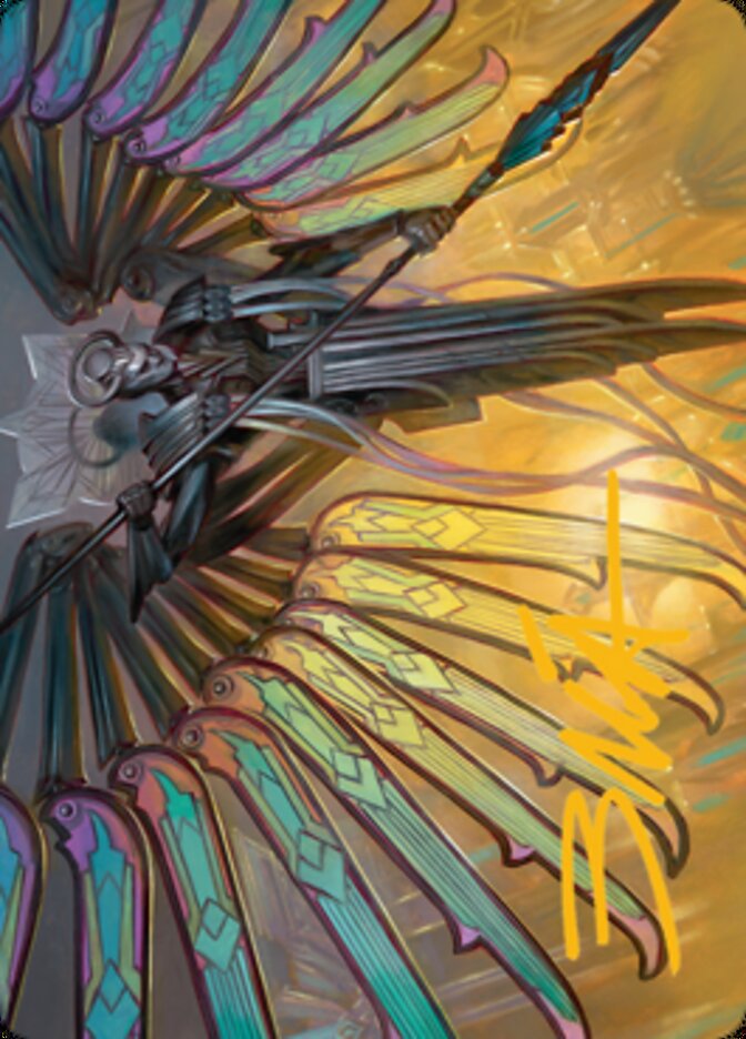 Paragon of Modernity Art Card (Gold-Stamped Signature) [Streets of New Capenna Art Series] Magic: The Gathering