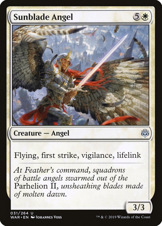 Sunblade Angel [War of the Spark] Magic: The Gathering
