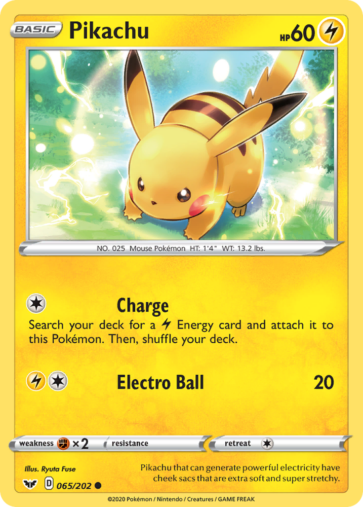 Pikachu (065/202) [Sword & Shield: Base Set] Pokémon