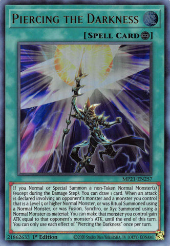 Piercing the Darkness [MP21-EN257] Ultra Rare - Yugioh Cards For Your TCG Needs!