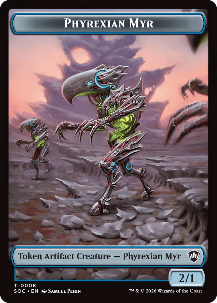 Elemental (0021) // Phyrexian Myr Double-Sided Token [Secrets of Strixhaven Commander Tokens]