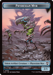 Elemental (0021) // Phyrexian Myr Double-Sided Token [Secrets of Strixhaven Commander Tokens]