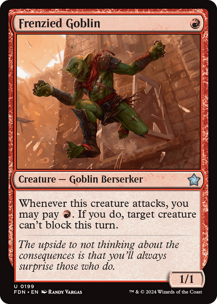 Frenzied Goblin [Foundations] Magic: The Gathering