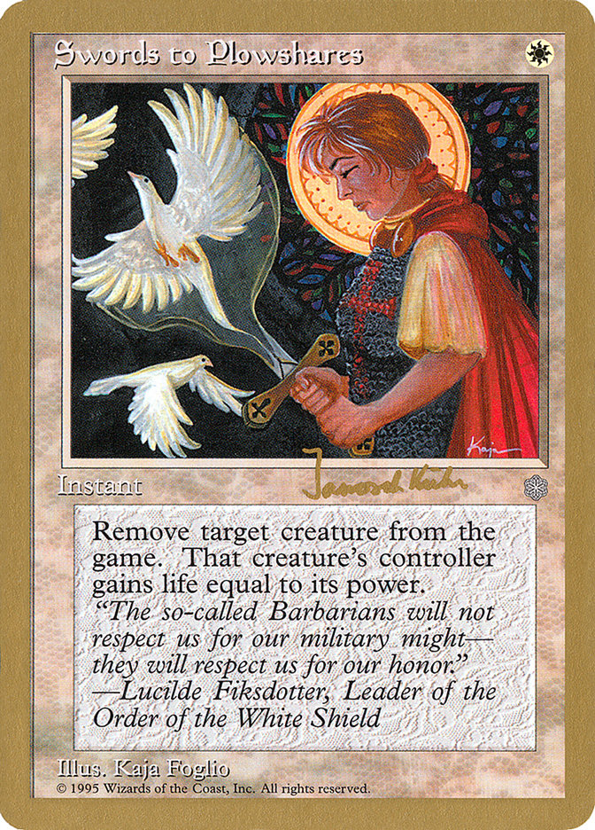 Swords to Plowshares (Janosch Kuhn) [World Championship Decks 1997] Magic: The Gathering