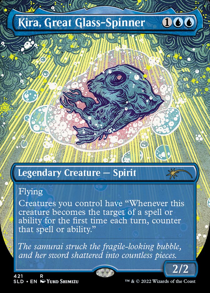 Kira, Great Glass-Spinner (Borderless) [Secret Lair Drop Series] Magic: The Gathering